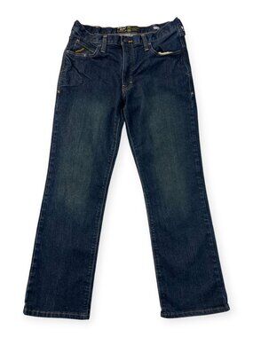 Ariat Rebar M5 Mens Jeans 34x32 Dark Wash Straight Leg Work Denim Stretch Blue